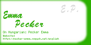 emma pecker business card